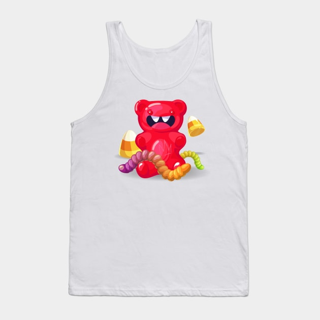 Gummy Bear plays with Candy Worms Tank Top by OrangeSdrew